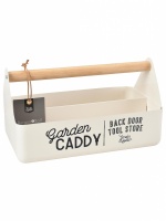 Burgon & Ball Enamel Garden Caddy in Cream